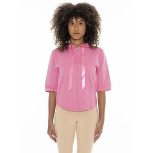 Bluza z kaptur na co dzień na siłownię. Czerwone bluzy LEONE 1947 APPAREL, bez wzorów, z bawełny, bez kaptura. Za 191,56 zł.