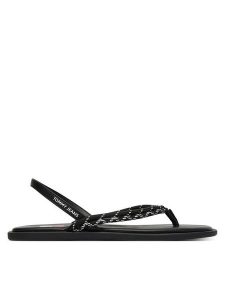 Tommy Jeans Sandały Tjw Casual Rope Sandal EN0EN02951 Czarny. Czarne sandały Tommy Jeans, bez wzorów, z jeansu, bez obcasa, na płaskiej podeszwie, bez zapięcia. Za 329,99 zł.