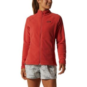Damska bluza polarowa Mountain Hardwear Polartec Microfleece z pełnym zamkiem bł. Czerwone bluzy MOUNTAIN HARDWEAR, na zimę, xl, bez wzorów, z polaru, bez kaptura. Za 269,00 zł.