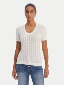 Fracomina Sweter FR26ST7031K547R9 Écru Regular Fit. Swetry klasyczne Fracomina, l, bez kołnierzyka. Za 459,99 zł.