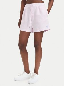 Polo Ralph Lauren Szorty materiałowe 211A12950007 Różowy jasny Relaxed Fit. Czerwone szorty Polo Ralph Lauren, bez wzorów, ze lnu. Za 769,99 zł.