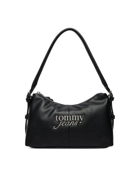 Tommy Jeans Torebka Tjw Bold Shoulder Bag AW0AW18468 Czarny. Czarne torebki klasyczne Tommy Jeans, bez wzorów, z jeansu, bez dodatków. Za 409,99 zł.