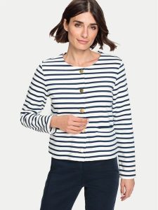 Olsen Kardigan 11201564 Biały Regular Fit. Białe kardigany Olsen, z bawełny. Za 549,99 zł.