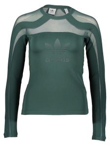 Adidas Koszulka w kolorze zielonym rozmiar: 32. Zielone bluzki ADIDAS, bez wzorów, bez kołnierzyka, bez ramiączek. Za 70,24 zł.