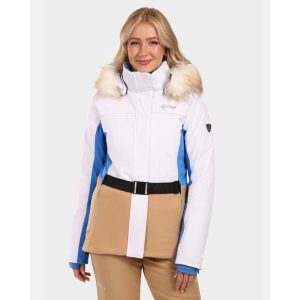 Damska kurtka narciarska Kilpi CARRIE-W. Białe kurtki Kilpi, na zimę, bez wzorów, bez kaptura. Za 525,33 zł.