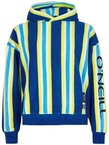 O'Neill Bluza "Brights" w kolorze niebiesko-żółtym rozmiar: S. Niebieskie bluzy O'Neill, s, bez wzorów, z kapturem. Za 144,92 zł.