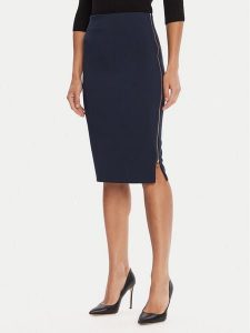 Rinascimento Spódnica ołówkowa CFC0125230003 Granatowy Slim Fit. Niebieskie spódnice Rinascimento, s, bez wzorów, z syntetyku. Za 309,99 zł.