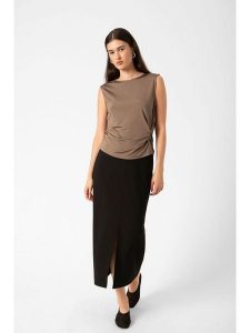 Soaked in Luxury Top w kolorze brązowym rozmiar: XL. Brązowe topy Soaked in Luxury, xl, bez wzorów, bez kołnierzyka, bez ramiączek. Za 86,99 zł.