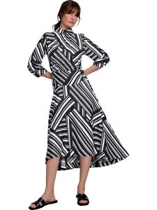 Creation L Sukienka w kolorze czarno-białym rozmiar: 40. Białe sukienki creation L, l, bez wzorów, bez kołnierzyka, bez ramiączek, midi. Za 194,95 zł.