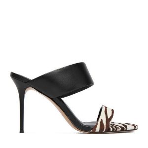 Klapki Eva Minge. Czarne klapki Eva Minge, bez wzorów, bez obcasa. Za 429,99 zł.