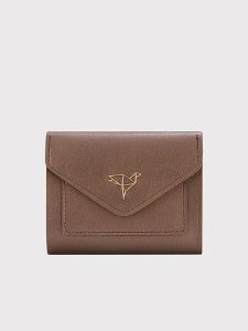 MORI Portfel w kolorze jasnobrązowym - 12 x 10 x 3 cm rozmiar: onesize. Brązowe portfele MORI, bez wzorów, z materiału. Za 107,37 zł.