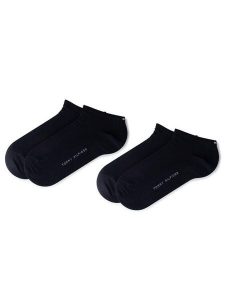Tommy Hilfiger Skarpety krótkie 343024001 Granatowy. Niebieskie skarpetki TOMMY HILFIGER, bez wzorów, z materiału. Za 49,99 zł.