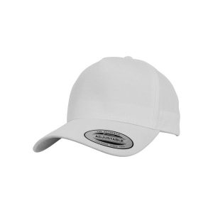 Czapka Flexfit 5-panel curved. Białe czapki FLEXFIT, bez wzorów. Za 124,50 zł.
