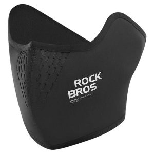 Maska kolarska ciepła szalik na szyję polarowy ROCKBROS. Czarne szaliki ROCKBROS, bez wzorów, z materiału. Za 60,84 zł.