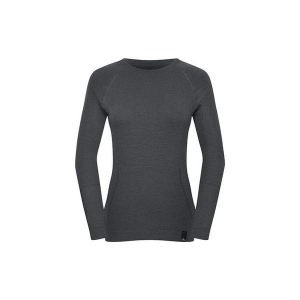 Koszulka longsleeve damska termoaktywna bezszwowa Fjord Nansen Oxiva Merino. Szare koszule nocne Fjord Nansen, bez wzorów, bez ramiączek. Za 299,99 zł.