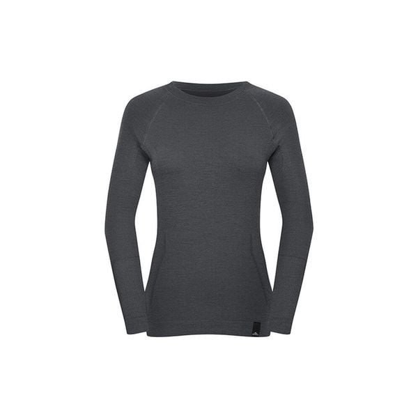 Koszulka longsleeve damska termoaktywna bezszwowa Fjord Nansen Oxiva Merino. Szare koszule nocne Fjord Nansen, bez wzorów, bez ramiączek. Za 299,99 zł.
