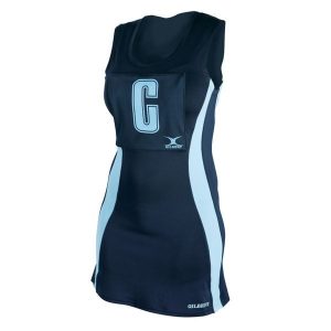 Damski jersey Gilbert Eclipse II. Niebieskie sukienki GILBERT, bez wzorów, z jersey, sportowe, bez kołnierzyka, bez ramiączek, sportowe. Za 244,50 zł.