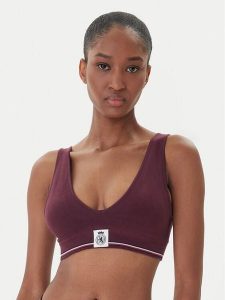 Tommy Hilfiger Biustonosz top UW0UW06062 Bordowy. Czerwone topy TOMMY HILFIGER, xl, bez wzorów, z bawełny, bez kołnierzyka, bez ramiączek. Za 179,99 zł.