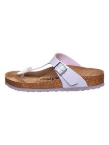 Birkenstock Japonki "Gizeh" w kolorze fioletowym rozmiar: 37. Różowe klapki Birkenstock, bez wzorów, z otwartym noskiem, bez obcasa. Za 336,45 zł.