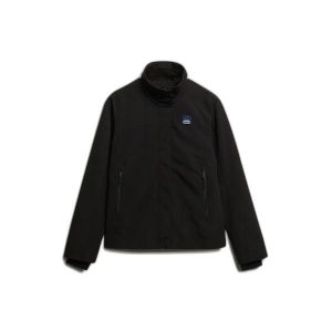 Kurtka damska Superdry Shell. Czarne kurtki Superdry, bez wzorów, bez kaptura. Za 416,35 zł.