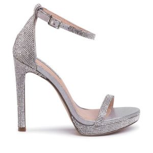 Sandały Steve Madden. Szare sandały Steve Madden, bez wzorów, bez obcasa, na szpilce, bez zapięcia. Za 319,99 zł.