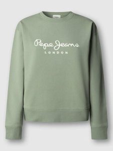 Pepe Jeans Bluza "Maty" w kolorze zielonym rozmiar: XL. Zielone bluzy Pepe Jeans, xl, bez wzorów, z jeansu, bez kaptura. Za 131,12 zł.