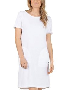 Timezone Sukienka w kolorze białym rozmiar: M. Białe sukienki Timezone, na co dzień, m, bez wzorów, z bawełny, bez kołnierzyka, bez ramiączek, midi, proste. Za 96,14 zł.