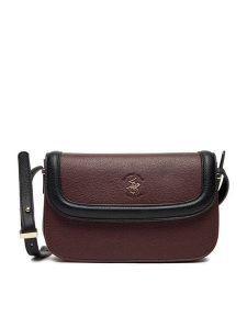 Beverly Hills Polo Club Torebka C-BHPC-L-005-08 Bordowy. Czerwone torebki klasyczne Beverly Hills Polo Club, bez wzorów, z materiału, bez dodatków. Za 159,99 zł.