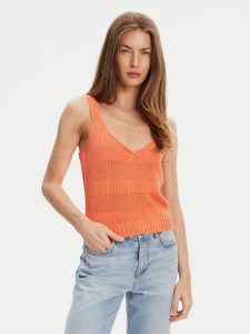 United Colors Of Benetton Top 1898DH018 Pomarańczowy Relaxed Fit. Brązowe topy United Colors of Benetton, xs, bez wzorów, z bawełny, bez kołnierzyka, bez ramiączek. Za 79,99 zł.