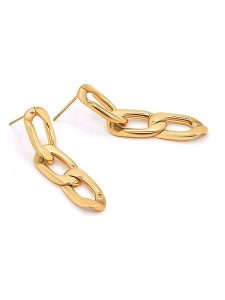 MOODE Kolczyki-wkrętki "Philomene" rozmiar: onesize. Żółte kolczyki MOODE, ze stali. Za 43,99 zł.