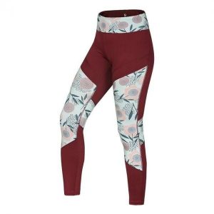 Legginsy wspinaczkowe damskie Ocun Rhea Leggings. Czerwone legginsy Ocun, bez wzorów. Za 252,50 zł.