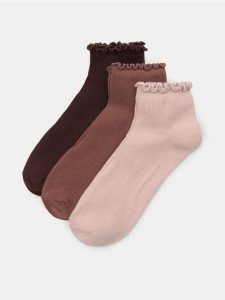 Prążkowane skarpetki 3 pack - wielobarwny. Skarpetki Sinsay, bez wzorów, prążkowane. Za 12,99 zł.