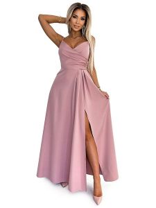 Numoco Sukienka w kolorze jasnoróżowym rozmiar: M. Różowe sukienki NUMOCO, m, bez wzorów, bez kołnierzyka, bez ramiączek, maxi. Za 162,87 zł.