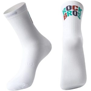 Skarpetki rowerowe kolarskie antybakteryjne Rockbros RB4900 unisex. Białe skarpetki ROCKBROS, bez wzorów. Za 29,90 zł.