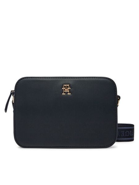 Tommy Hilfiger Torebka Th Logotape Camera Bag AW0AW17229 Granatowy. Niebieskie listonoszki TOMMY HILFIGER, bez wzorów, ze skóry, bez dodatków. Za 239,99 zł.