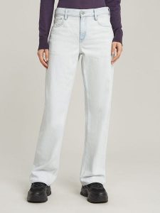 G-Star Dżinsy "Judee" - Loose fit - w kolorze biało-błękitnym rozmiar: W31/L32. Białe jeansy G-Star, z aplikacjami, z bawełny. Za 192,33 zł.