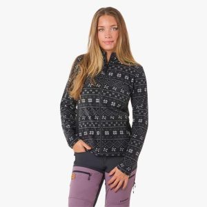 Bluza polarowa turystyka damska Swedemount Idre Fleece III wodoodporna. Białe bluzy SWEDEMOUNT, na zimę, bez wzorów, z polaru, bez kaptura. Za 129,99 zł.