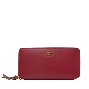Portfel Tommy Hilfiger. Czerwone portfele TOMMY HILFIGER, bez wzorów. Za 329,99 zł.