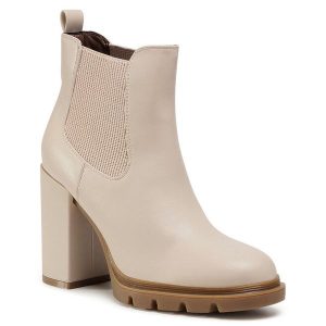 Botki Jenny Fairy. Brązowe botki Jenny Fairy, bez wzorów, bez obcasa, na słupku, bez zapięcia. Za 75,99 zł.