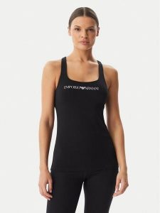 Emporio Armani Underwear Top EW002903 AF19026 UC001 Czarny Slim Fit. Czarne topy Emporio Armani Underwear, m, bez wzorów, z bawełny, bez kołnierzyka, bez ramiączek. Za 186,99 zł.