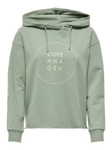 JDY Bluza w kolorze zielonym rozmiar: XS. Zielone bluzy JDY, xs, bez wzorów, z bawełny, z kapturem. Za 87,81 zł.
