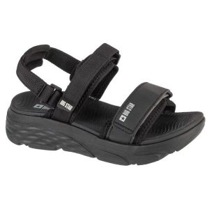 Sandały Big Star Sandals RR274A077 czarne. Czarne sandały bez wzorów, z gumy, bez obcasa, bez zapięcia. W wyprzedaży za 287,40 zł.