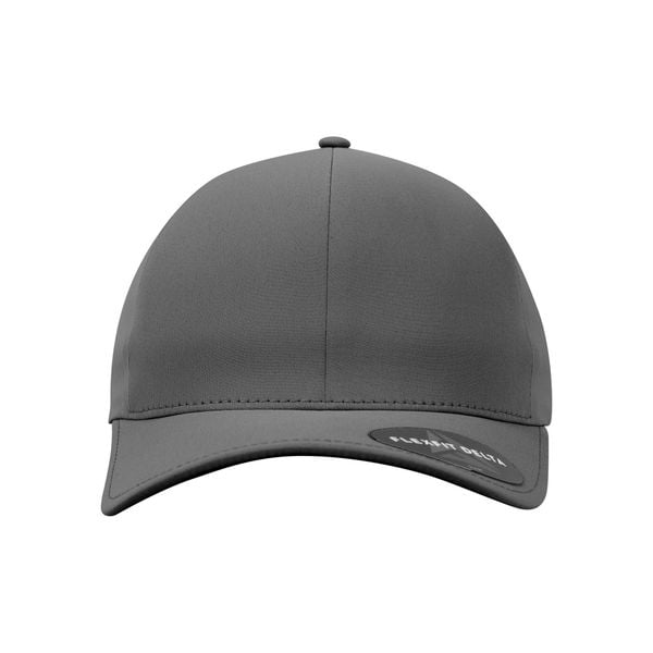 Czapka Flexfit delta. Szare czapki FLEXFIT, bez wzorów, z elastanu, sportowe. Za 146,50 zł.