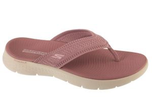 Japonki damskie, Go Walk Flex Sandal - Holly. Fioletowe klapki Skechers, bez wzorów, z materiału, bez obcasa. Za 189,99 zł.