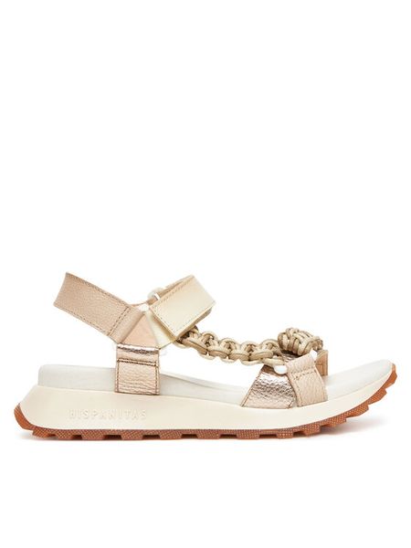 Hispanitas Sandały Maui HV253898 Beżowy. Brązowe sandały Hispanitas, bez wzorów, ze skóry, bez obcasa, na płaskiej podeszwie, bez zapięcia. Za 579,99 zł.