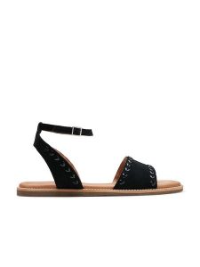 Clarks Skórzane sandały "Maritime May" w kolorze czarnym rozmiar: 36. Czarne sandały Clarks, bez wzorów, ze skóry, z otwartym noskiem, bez obcasa, bez zapięcia. Za 140,53 zł.