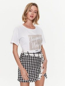 Liu Jo T-Shirt WA3277 JS923 Biały Regular Fit. Białe t-shirty Liu Jo, s, bez wzorów, z bawełny, bez kołnierzyka, bez ramiączek. Za 269,99 zł.