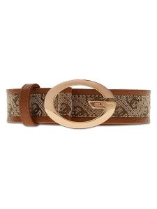 Guess Pasek w kolorze jasnobrązowym rozmiar: 90. Brązowe paski Guess, z aplikacjami, z materiału. Za 187,45 zł.