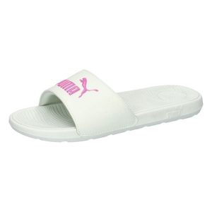 Klapki damskie Puma Cool Cat 2.0. Czerwone klapki Puma, bez wzorów, z materiału, bez obcasa, na płaskiej podeszwie. Za 79,00 zł.