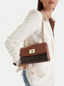 Nine West Torebka CEO-Nyxa-KY219 Brązowy. Brązowe torebki klasyczne Nine West, bez wzorów, z materiału, bez dodatków. Za 179,99 zł.